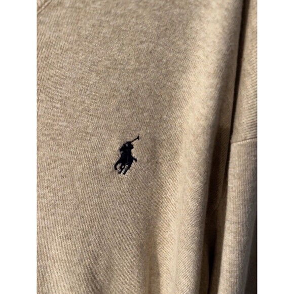 Polo Ralph Lauren Sweater Mens 2XL Beige V-Neck Pima Cotton Pullover Golf Preppy - Picture 3 of 7